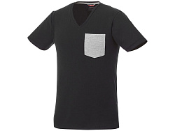 Мужская футболка Gully с коротким рукавом и кармашком, черный/серый
