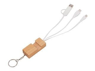 Универсальный кабель с подставкой 4-в-1 Unicable, белый