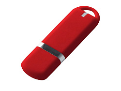 USB-флешка на 16 ГБ 3.0 USB, с покрытием soft-touch, красный