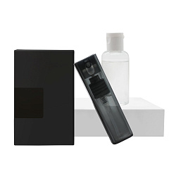 Набор антисептиков для рук REFILLABLE Black, 60 мл (черный) Набор антисептиков для рук REFILLABLE Black, 60 мл (черный)