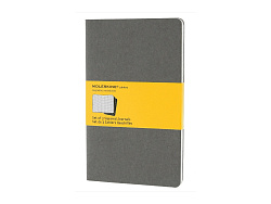 Записная книжка Moleskine Cahier (в клетку, 3 шт.), Large (13х21см), серый