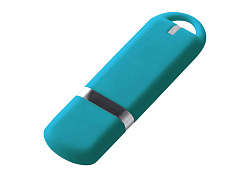 USB-флешка на 16 ГБ 3.0 USB, с покрытием soft-touch, голубой