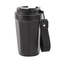 Термостакан "Legend" 390 мл с индикацией температуры, покрытие пудра, черный #