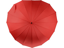 Зонт-трость I love you в форме сердца механический, красный