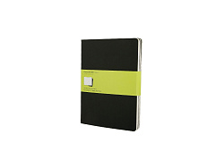 Записная книжка Moleskine Cahier (нелинованный, 3 шт.), ХLarge (19х25см), черный