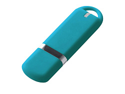USB-флешка на 2 ГБ с покрытием soft-touch, голубой USB-флешка на 2 ГБ с покрытием soft-touch, голубой