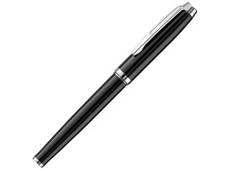 Ручка металлическая роллер LADY R с зеркальной гравировкой, черный