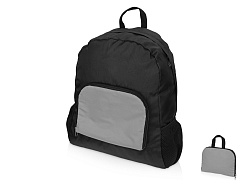Рюкзак складной Reflector со светоотражающим карманом, темно-серый/серебристый