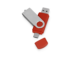 USB3.0/USB Type-C флешка на 16 Гб Квебек C, красный USB3.0/USB Type-C флешка на 16 Гб Квебек C, красный