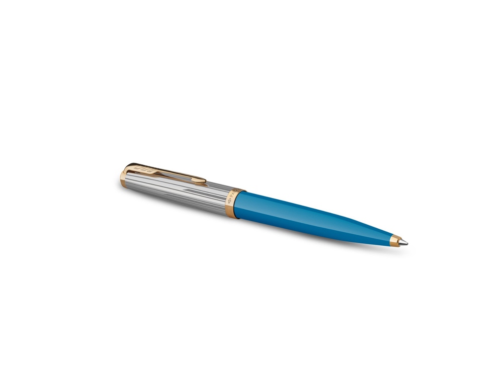 Шариковая ручка Parker 51 Premium Turquoise GT стержень: M, цвет чернил: black, в подарочной упаковке.